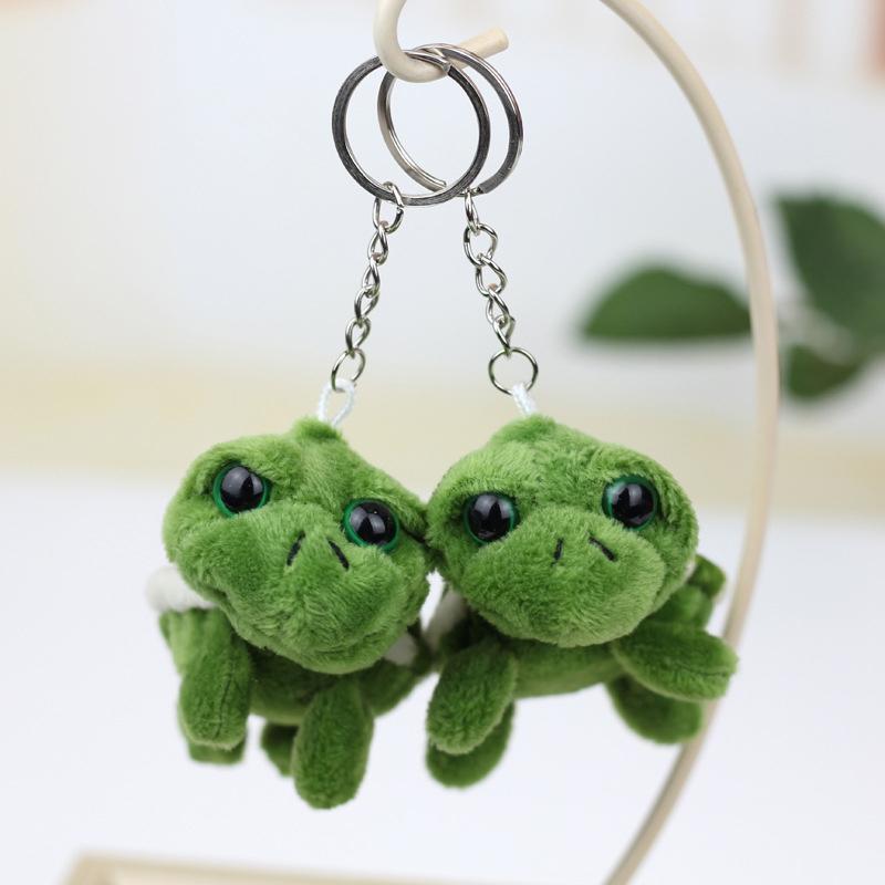 Cute Cartoon Mini Turtle Doll Keychain Pendant Girl Woman Bag Doll Plush Toy Key Ring Jewelry Small Gift Sea Animal Charm