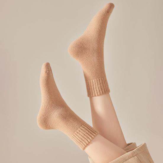 Damen Dicke Warme Socken Herbst Winter Weiche Gemütliche Fleecegefütterte Stiefelsocken Flauschige Kaltwetter Thermosocken