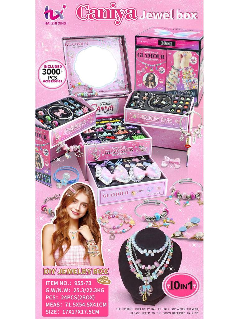 DIY Girls' Beaded Jewelry Gift Set: Handmade Bracelets & Necklaces