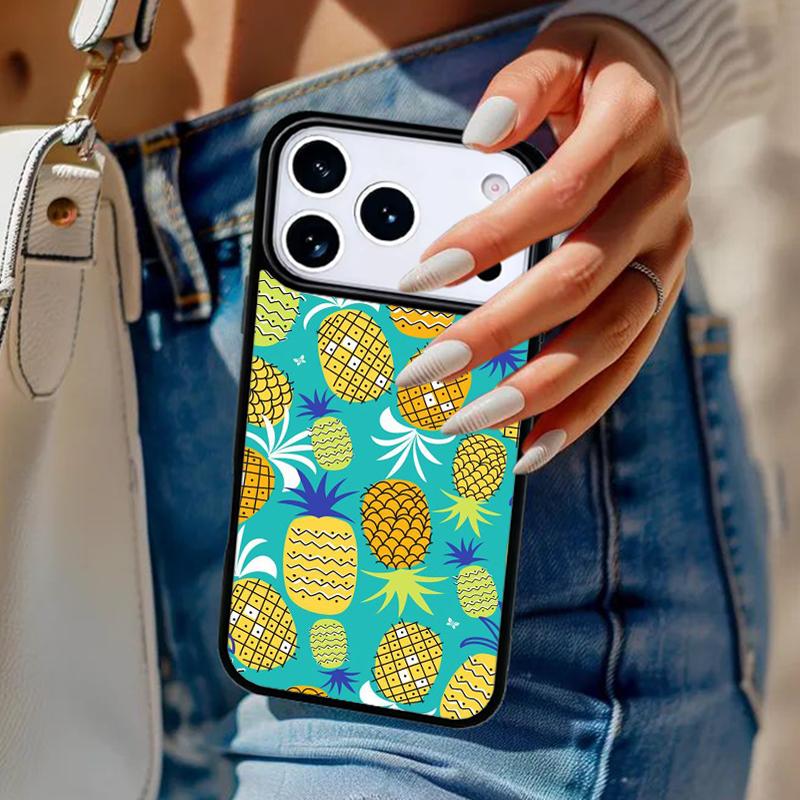Tropical Pineapple Phone Case For iPhone 17 Air 14 15 13 12 Max Cover For Apple 16e 11 Pro Max Plus Coque