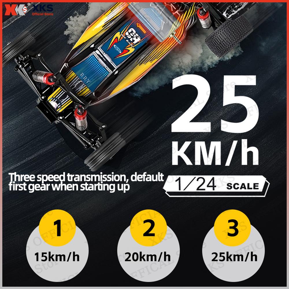 Xks Wltoys 244016 1:24 Scale Rc Car High Speed 25Km/H Racing Drifting Remote Control Toy Vehicle For Kids Children Christmas Toy
