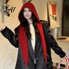 Cold Weather Hat Women Knit Hooded Scarf Hat Winter Pullover Balaclava Hood Hood Warm Ear Protection Skull Cap for Soft