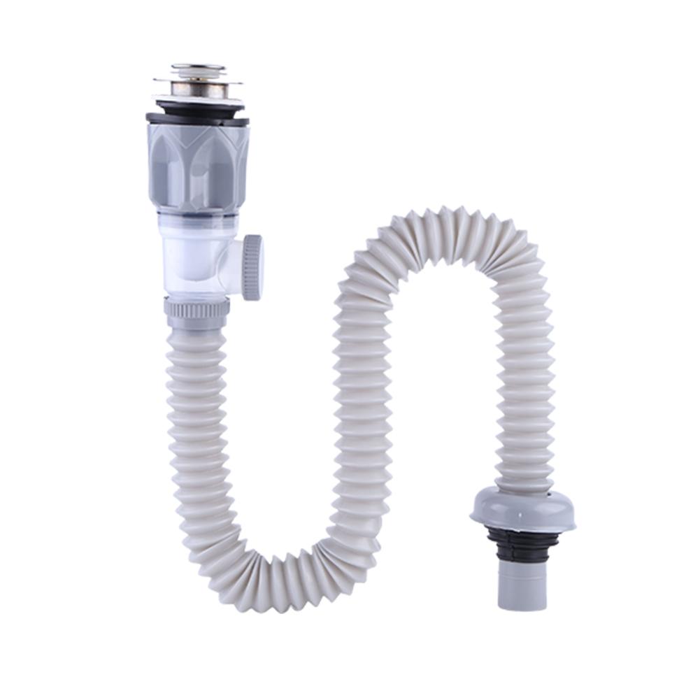 

Комплект дренажных труб для раковины с защитой от запаха, слив для раковины, настенный слив, горизонтальная дренажная труба для ванной комнаты, кухонные принадлежности серый