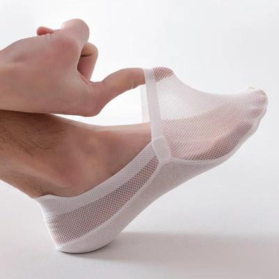 Men Socks Summer Thin Mesh Breathable Anti-Slip Invisible Shallow Mouth Socks Cotton Sole Leisure Low Barrel Socks