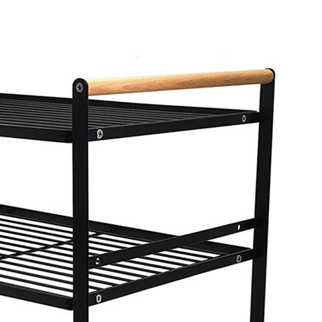 Estante de Almacenamiento de Cocina de Doble Capa 2 Niveles Antideslizante Multifuncional Organizador de Cocina Estante Negro