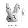 Plush Dark Bunny Plush Doll Embroidered Rabbit Bag Charm Cute Bunny Plush Keychain  Daily Carry