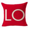 Valentine's Day Love Linen Pillowcase Wedding Red Gift Pillow Cushion Cover