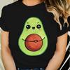 Tee Shirt Women Tops Short Sleeve Avocado 90S Trend Cute Tshirt Summer Graphic T Shirt Print Clothing Cartoon Female T-Shirts