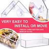 Acrylic Bird Feeder Window Apartment Hanging Bird Feeder with Suction Cup Removable Suction Cup Sliding Feed Tray Parrot Cage
