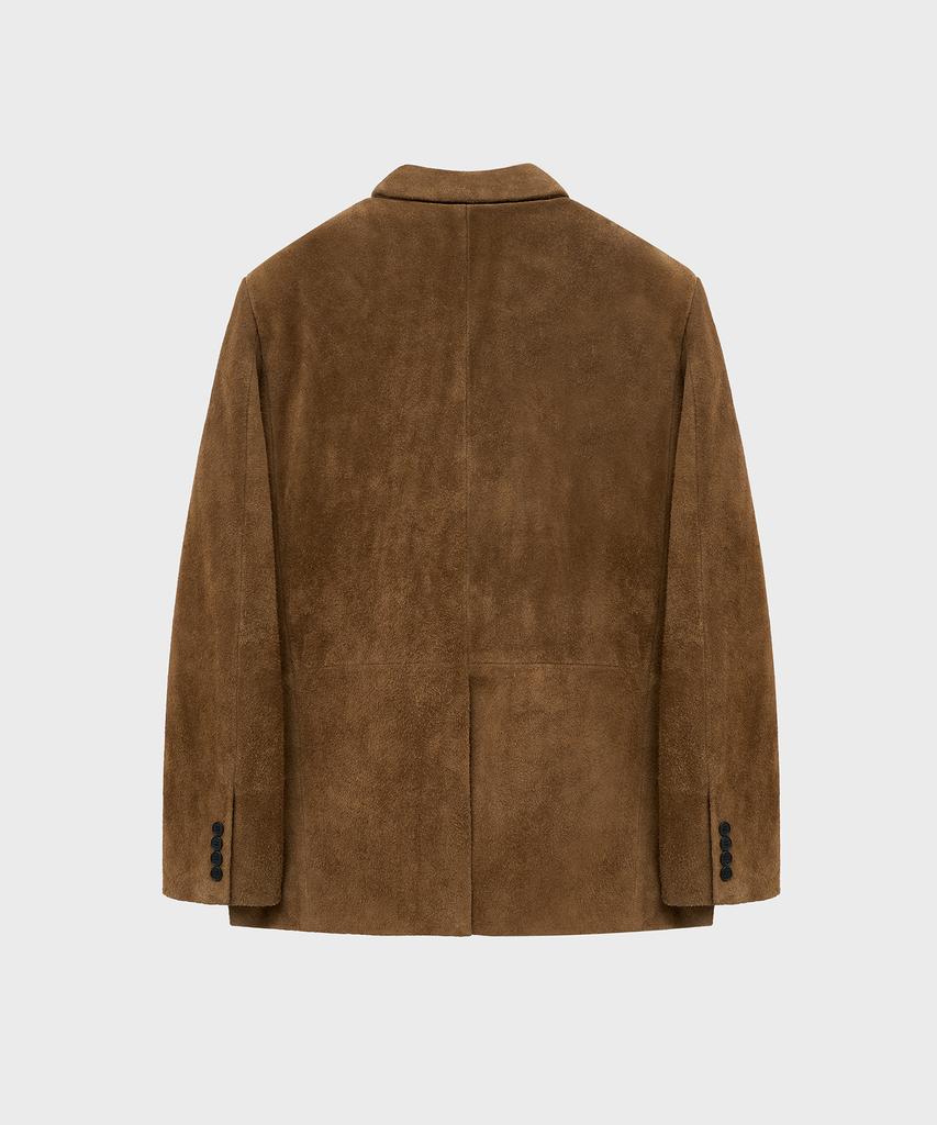 Noirer Nubuck Suede Tailored Jacket (Camel)