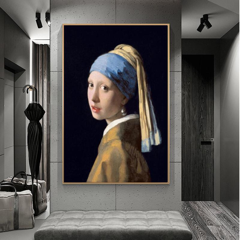 The Girl With A Pearl Earring By Jan Famous Art Canvas Paintings Wall Art Posters And Prints Classical Famous Art Picture Cuadro