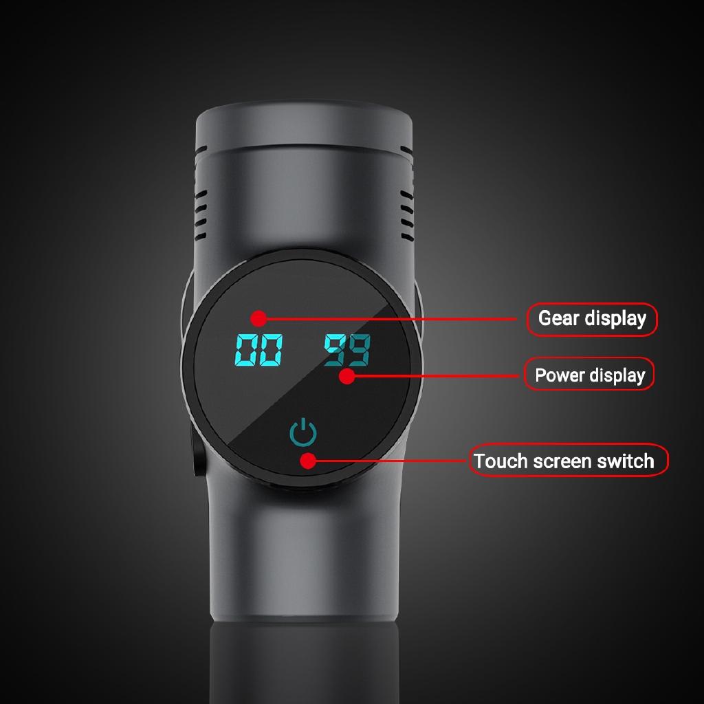 4000 R/min 20 Gears DC 16.8V LED Massage Guns Electronic Body Massage Gun Low Noise Body Muscles Relaxing Relief Pains +4 Heads