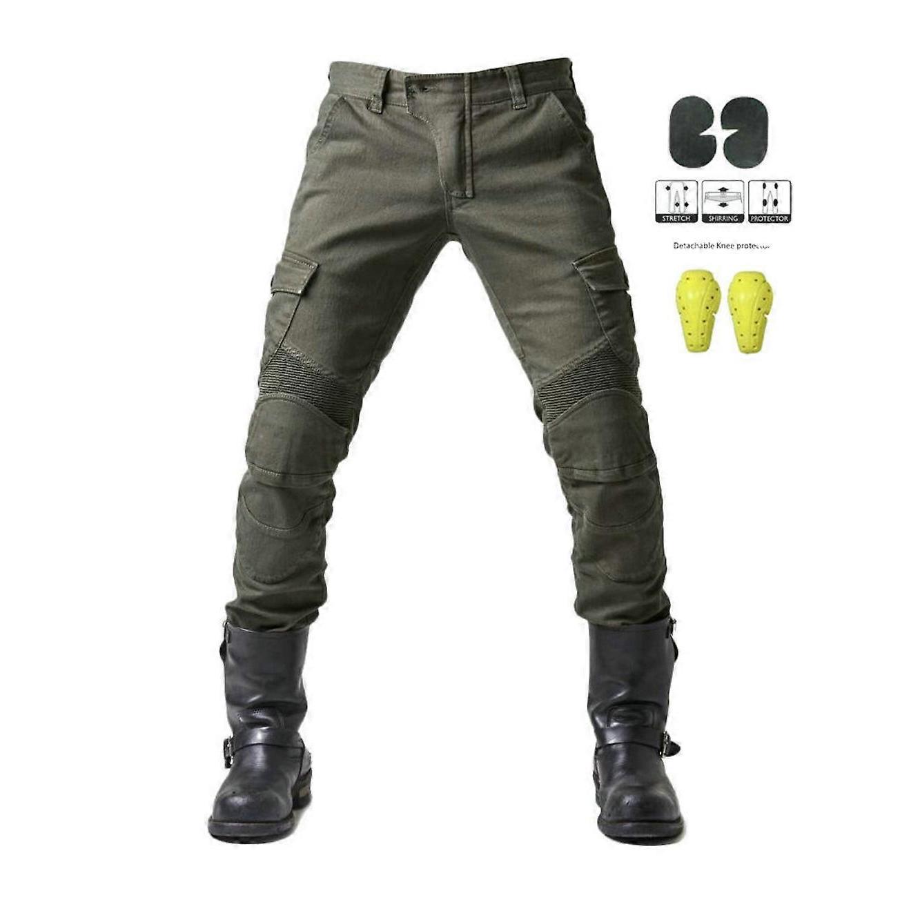 Stretch denim pants Motorcycle Pants Men