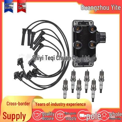 Ignition Coil Distributor Wire & Spark Plug Set for Ford FD480+26686+41-962