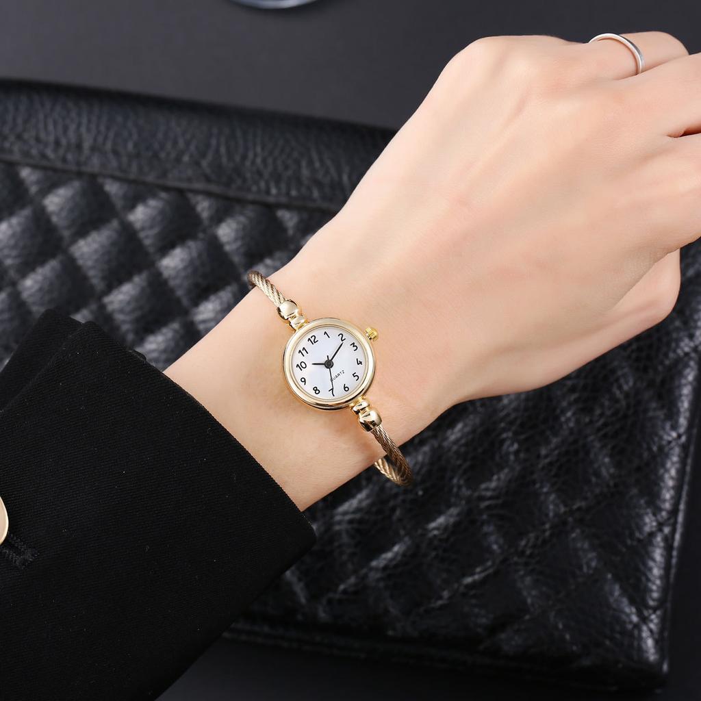 Fashion Gold Bangle Bracelet Watches for Women Luxury Stainless Steel Retro Ladies Quartz Wristwatches Fashion Casual Women Dress Clock