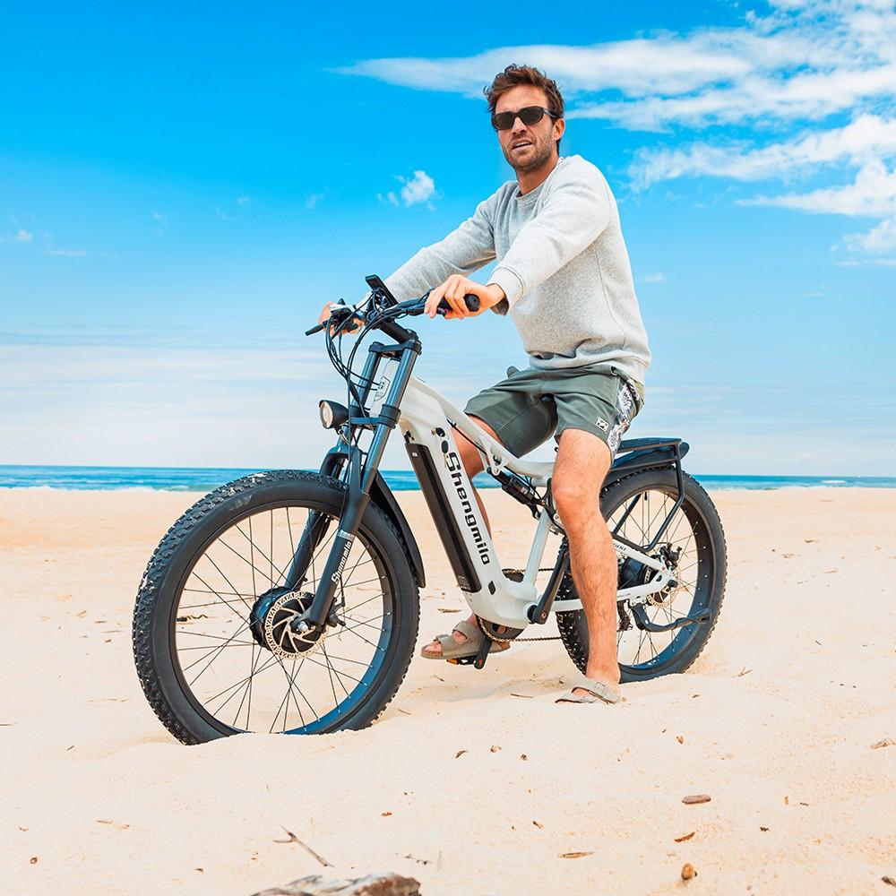Shengmilo S600 2000W Dual Motor Electric Bike, 26" Fat Tires, 17.5Ah 840Wh Samsung Battery, Mountain Ebike for Adults, 45km/h Max Speed, 40-60km Range