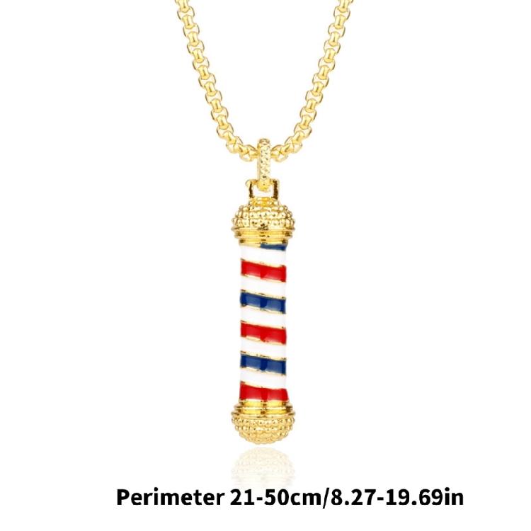Elegante Barberstangen-Anhänger-Halskette Modeaccessoire für trendige Männer und Frauen, die Barber-Kultur-Stücke lieben