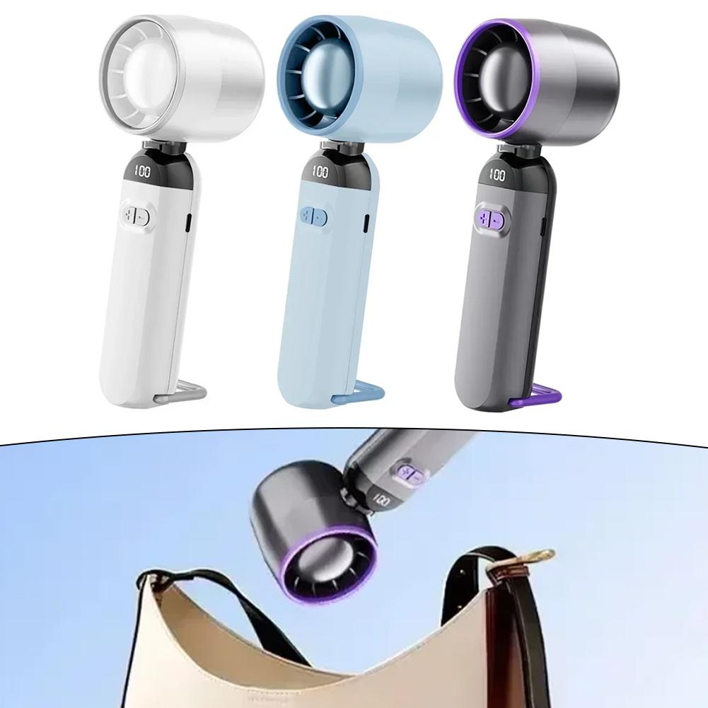 Compact Travel Fan Mini Foldable Fan Convenient Charging Lightweight Design Modern Appearance Multifunctional Tool