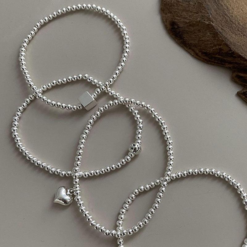Korean Style Geometric Peach Heart Bracelet