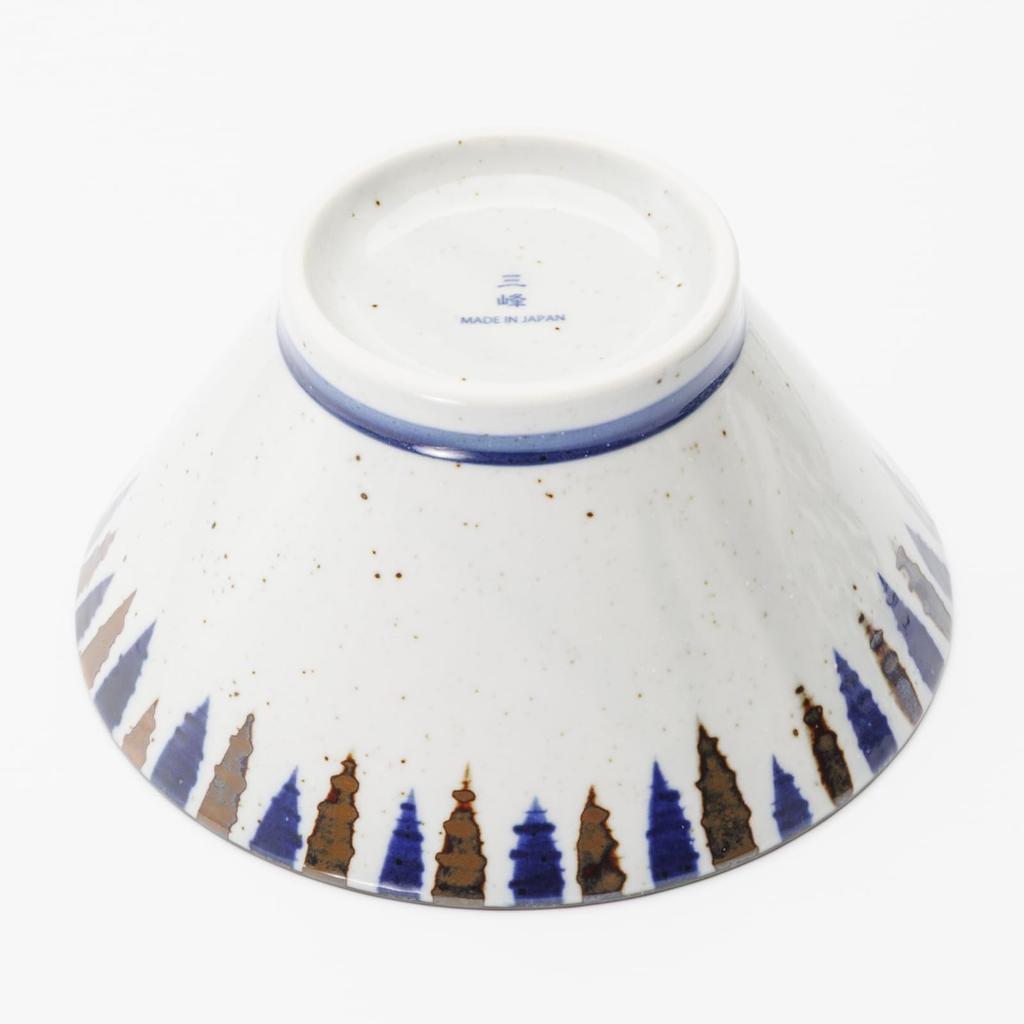 Mino-Keramikgeschirr beinhaltet Reis und Nudeln ca. 19 cm Mikrowellen- und spülmaschinenfest hergestellt in Produktnummer 564609 "Fuchi Tokusa" Set, Paar,