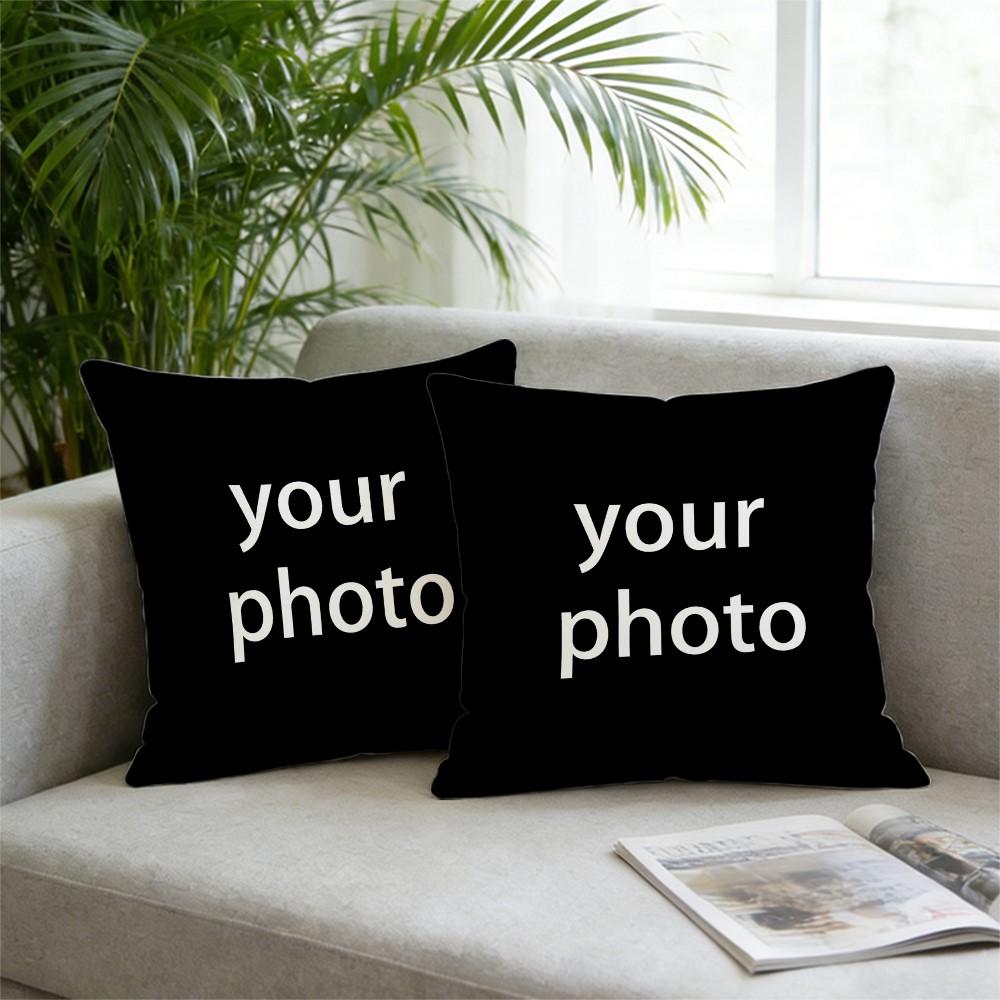 1Pc Personalized Custom Pillowcase Featuring Your Design Image Text, Soft Skin-Friendly Comfortable Pillow Cover for Home Living Room
