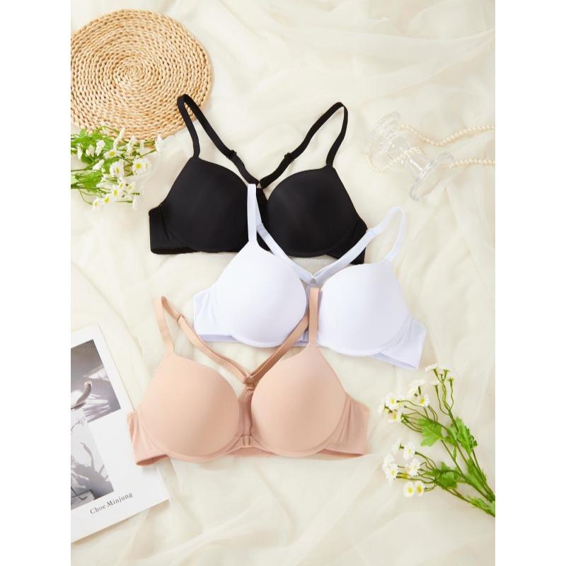 Women Sexy Beautiful Back Front Closure Push Up Underwire Gather Bra