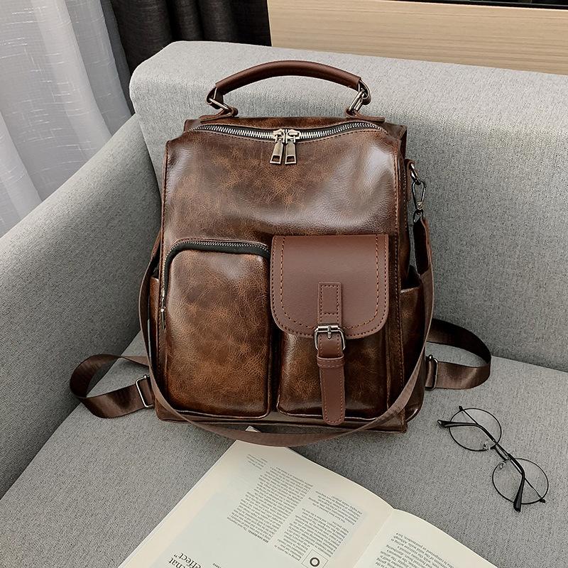 2025 New Women's Bag, College Style PU Women's Backpack, Popular Bag