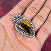 Tiger's Eye 925 Solid Sterling Silver Pendant, Handmade Gemstone Pendant, Gift For Mom Antique Jewelry