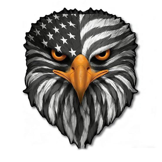 

Reflective Eagle Eyes USA Flag Decal Patriotic Car Sticker with 3D Effect High-Visibility Day & Night Weatherproof Vinyl for Auto Truck SUV C