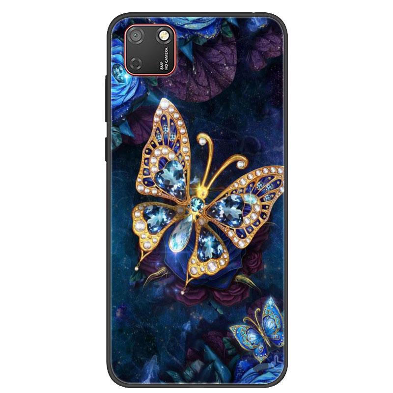 For Huawei Y5P Case Black Bumper Silicone TPU Soft Phone Cover For Huawei Y5P 2020 DRA-LX9 Y5 P Case Cartoon Fundas Y 5P