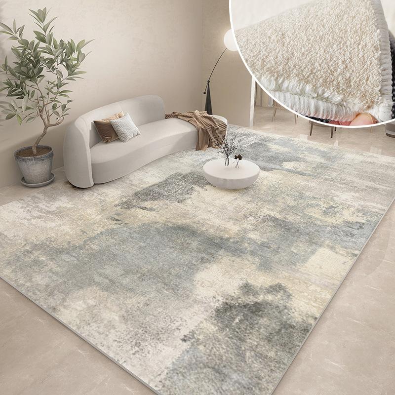 Modern Carpets for Living Room Abstract Large Area Plush Rugs Bedroom Decor Bedside Carpet Grey Thickened Floor Mat Lounge Rug
