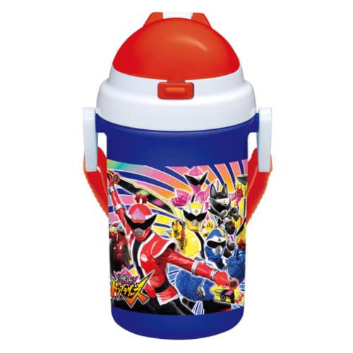 

Komori Resin Batarou Sentai Don Brothers Plastic Bottle with Straw, 400ml, Red/Blue, 379625