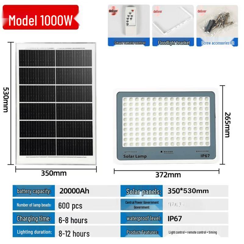 Lishi Meng Zhi Lan Outdoor Solar LED Flood Light