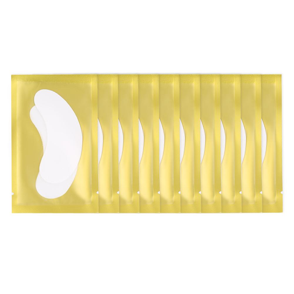Hydrogel Eye Pads for Eyelash Extension Eye Gel Patches Collagen Eye Mask 10Pairs   Set Gold