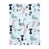 Cat Kitten Poses Lovely Yoga Blankets Soft Warm Flannel Throw Blanket Cover for Bed Living room Picnic Travel Home Couch