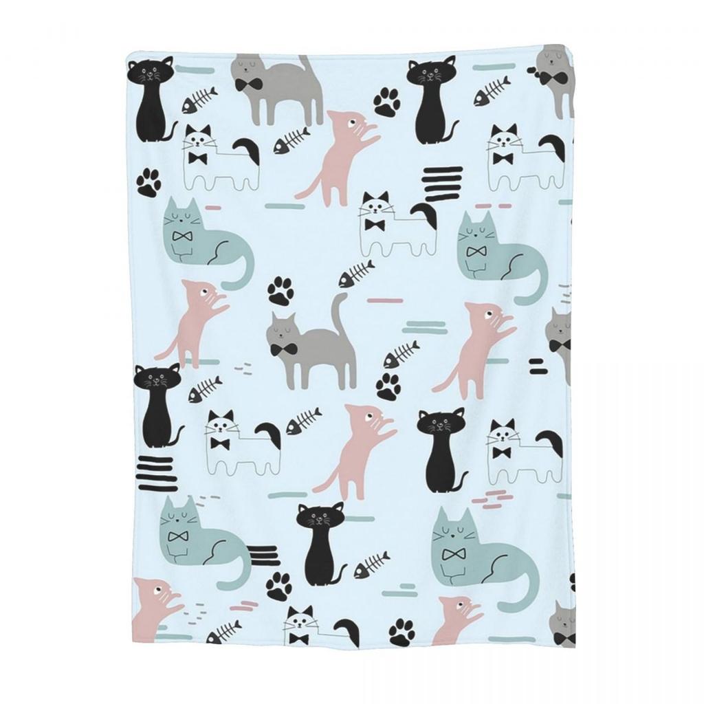 Cat Kitten Poses Lovely Yoga Blankets Soft Warm Flannel Throw Blanket Cover for Bed Living room Picnic Travel Home Couch