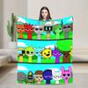 Sprunkis Characters Game Blankets Fuzzy Novelty Breathable Throw Blankets for Chair Covering Sofa Spring/Autumn