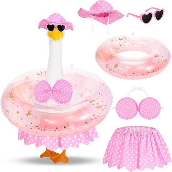 Goose Costume Hawaiian Style Summer Porch Goose Outfit Creative Decorative Clothing