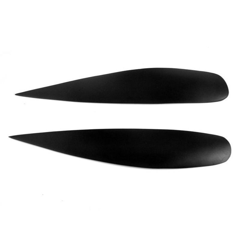 For Mitsubishi Lancer Ralliart 2004-2006 Glossy Black Car Sticker Front Headlights Eyebrow Eyelid Trim Cover