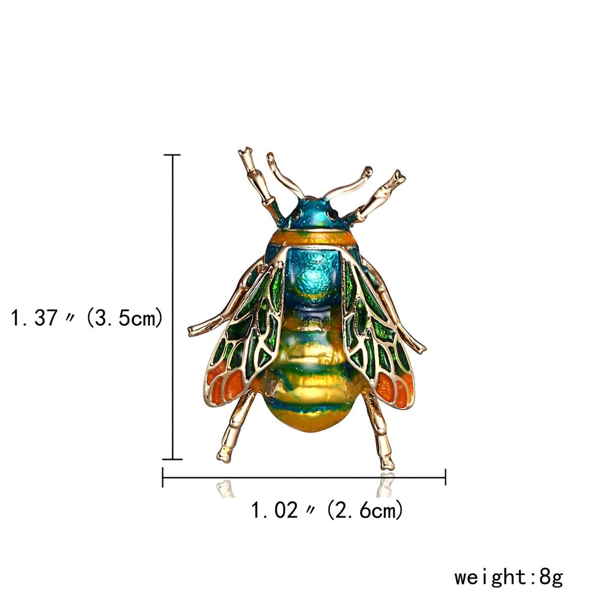 Cartoon Enamel Bee Brooch For Women Delicate Yellow Green Little Bee Suit Shirt Collar Lapel Pins Corsage Wedding Party Jewelry