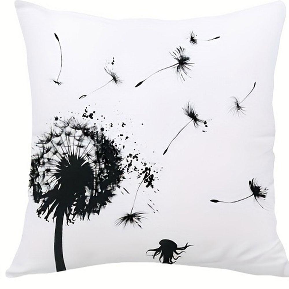 Free Silhouettes on Pillowcases Cover Bedroom Sofa Decoration Polyester Cushion Cover with Zipper