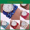 Stylish Flower Design Bejeweled Bracelet Watch For Women Casual Quartz