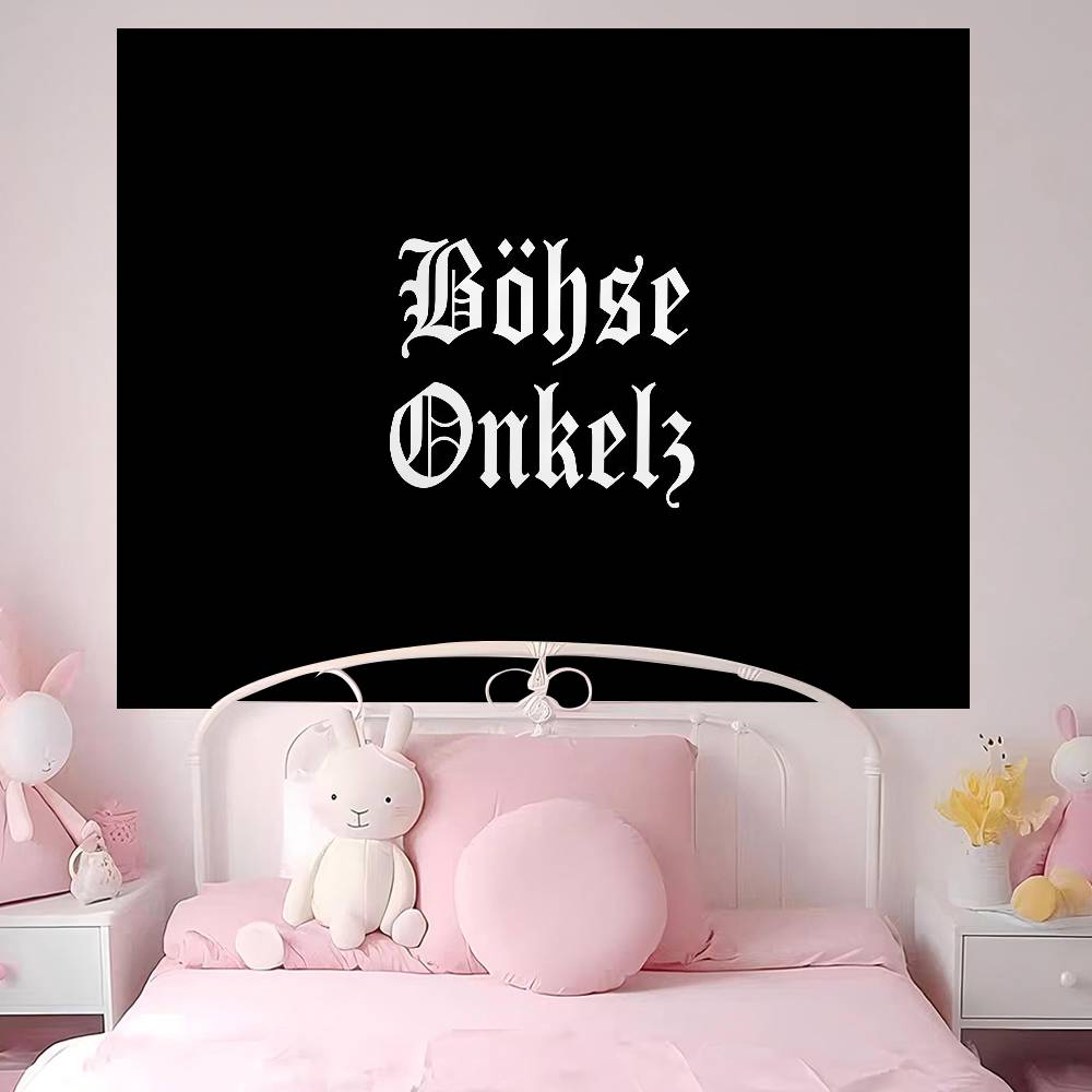 Bohse Onkelz Logo Barevná Nástěnná Tapiserie Bohemské Nástěnné Tapiserie Mandala Nástěnné Umění Dekor