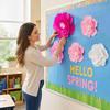 5Pcs Center Decoration Paper Flowers Pink 3D Wall Decoration  Party Decoration