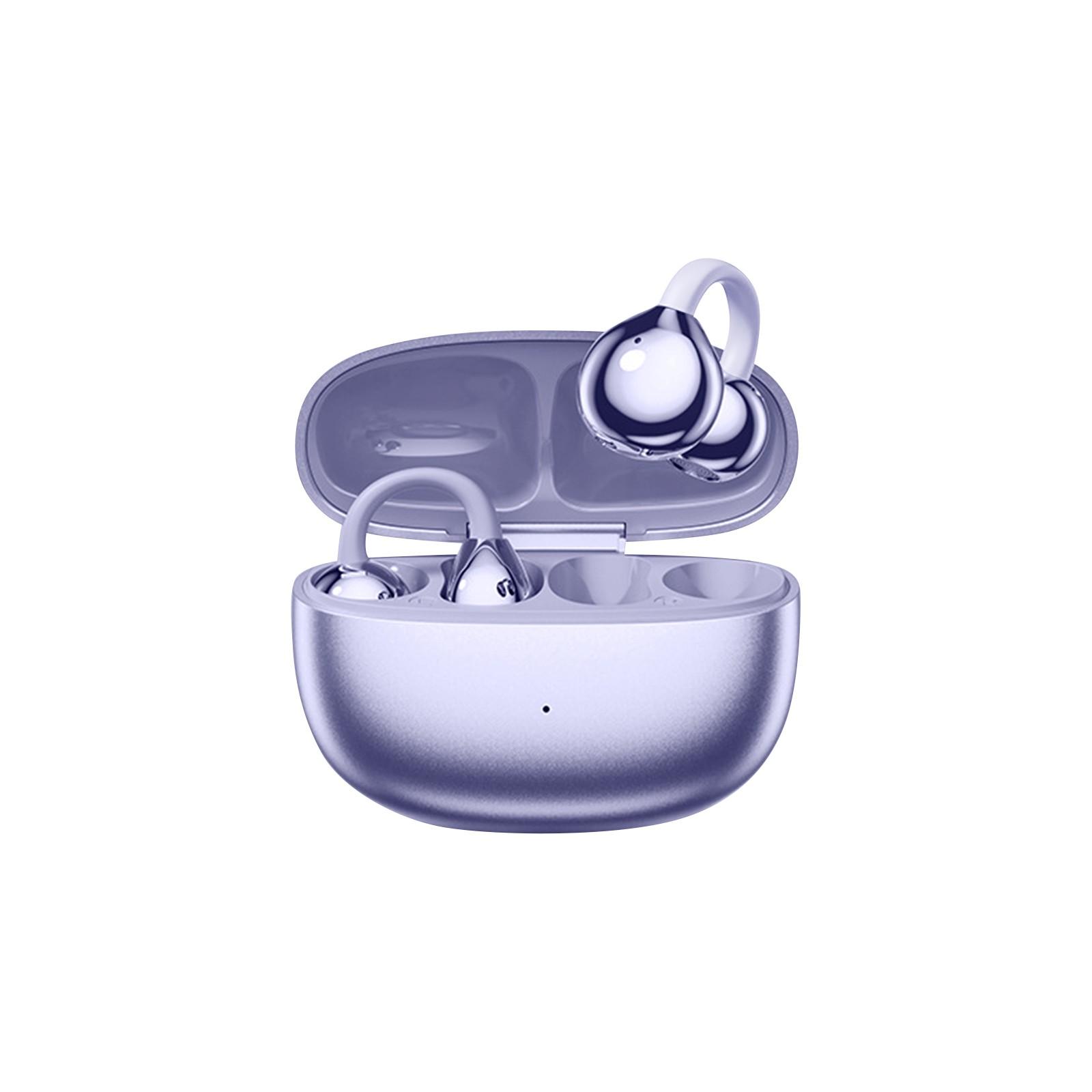 

Беспроводная Bluetooth-гарнитура для перевода с ушной клипсой, сверхдолговечность, спортивное шумоподавление, Bluetooth 5.4, зарядка Type-C, IPX5, водонепроницаемость One Size фиолетовый