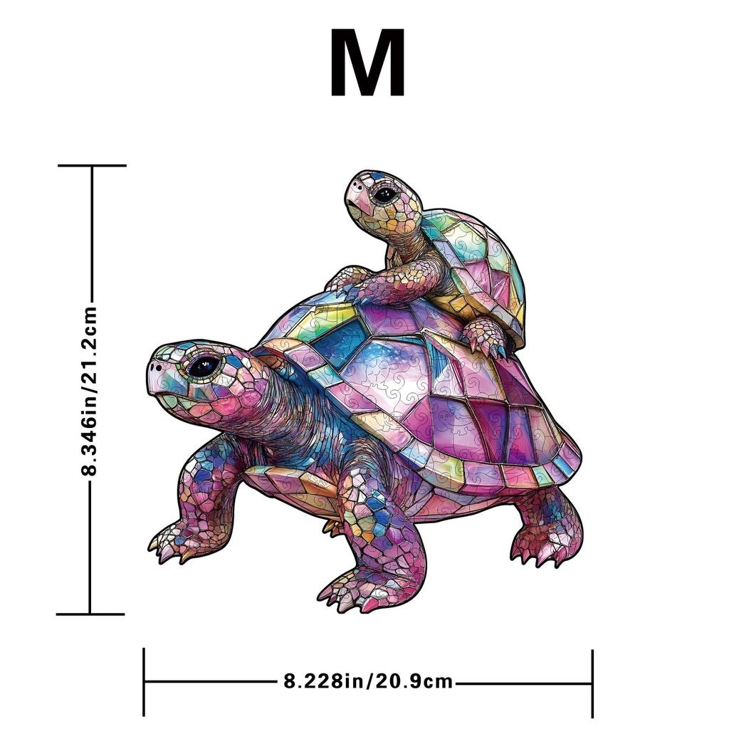 Grenzüberschreitendes unregelmäßiges Schildkröten-Holzpuzzle - Dekompressions-Geschenkspiel