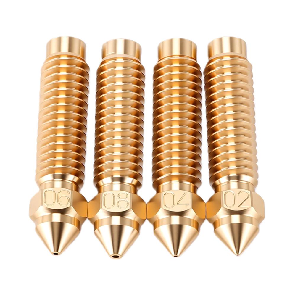 4 Pcs 3D Printer Nozzle Replacement for Elegoo Centauri Carbon 3D Printer 0.2mm 0.4mm 0.6mm 0.8mm Brass Hotend Nozzle