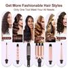 Three-in-One Large Wave Curling Wand Set with Replaceable Heads