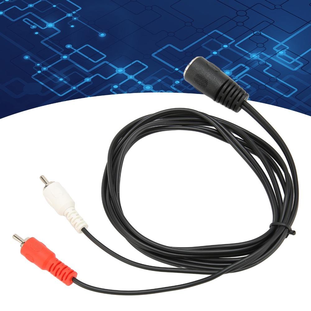 Flexible DIN 7 Pin Female to Dual RCA Male Cable Plug and Play RCA Audio Cable  Stereo Systems
