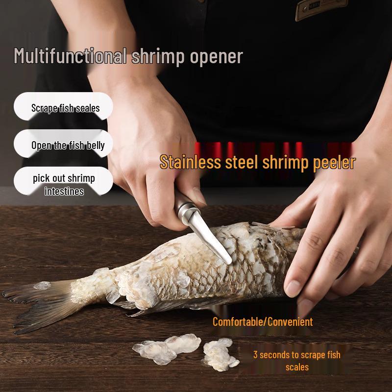 Shrimp Deveiner and Peeler: Multifunctional Tool for Cleaning, Opening, and Shelling